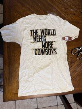 Women’s White Graphic Tee - The World Needs More Cowboys